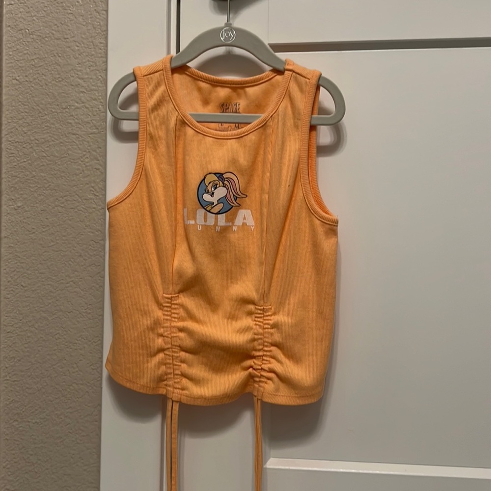 Lola bunny from Space Jam Neon Orange adjustable string shirt!